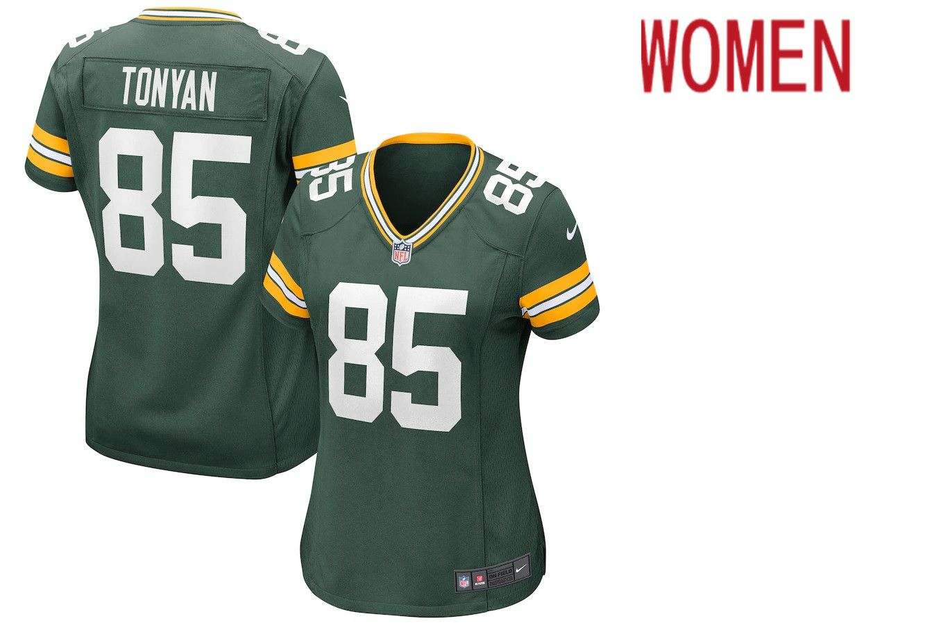 Women Green Bay Packers #85 Robert Tonyan Nike Green Game NFL Jersey->women nfl jersey->Women Jersey